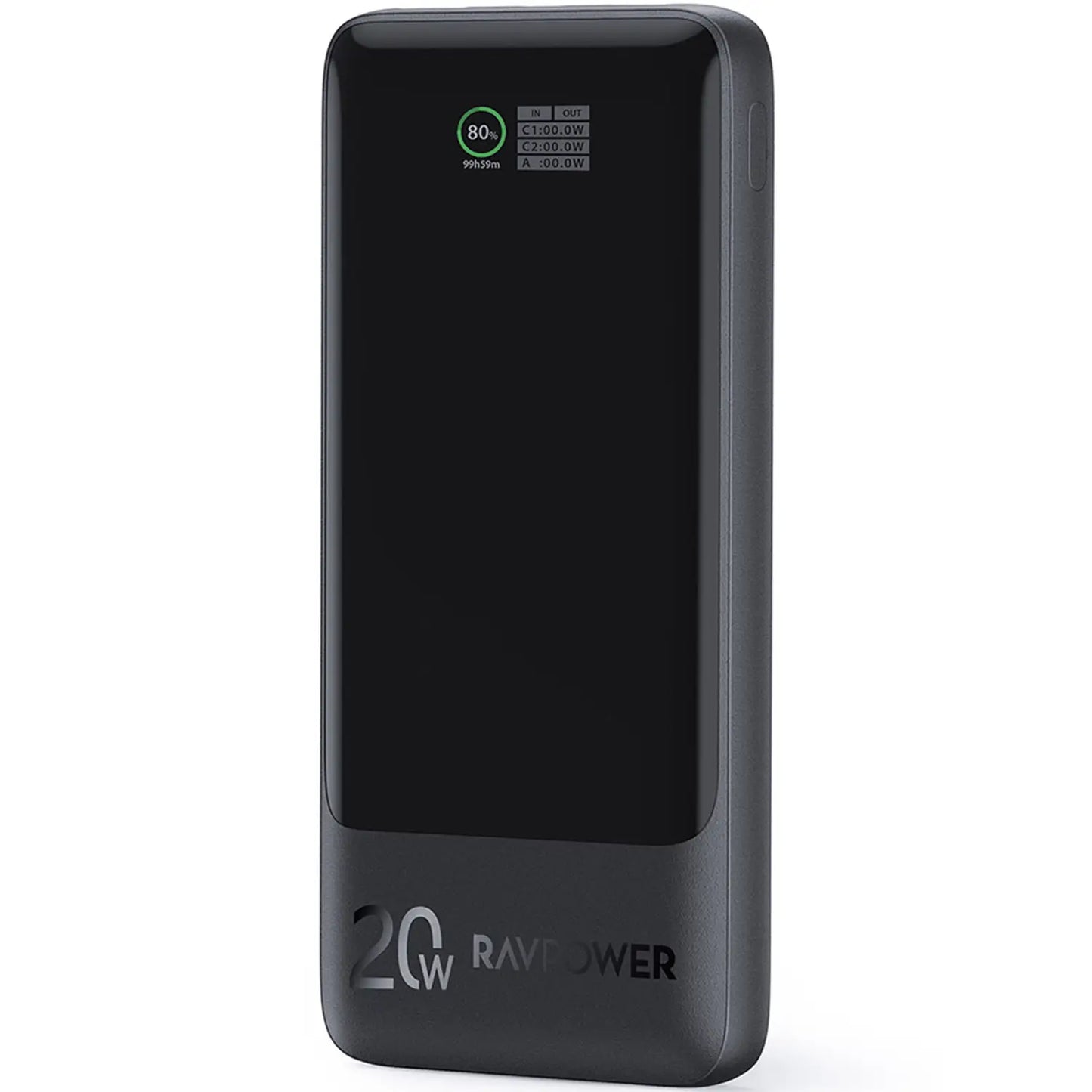 Banka Hêzê ya RAVPOWER PB1237 10,000mAh bi Şarjkirina Bilez a 20W - Reş | Banka Hêzê ya RAVPOWER PB1237 20W 10000mAh – Reş