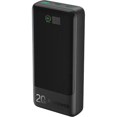 باور بانك راف باور RP-PB1238 بسعة 20,000 مللي امبير وبقدرة شحن 20 واط - اسود | RAVPower RP-PB1238 PD Pioneer 20000mAh 20W Power Bank – Black