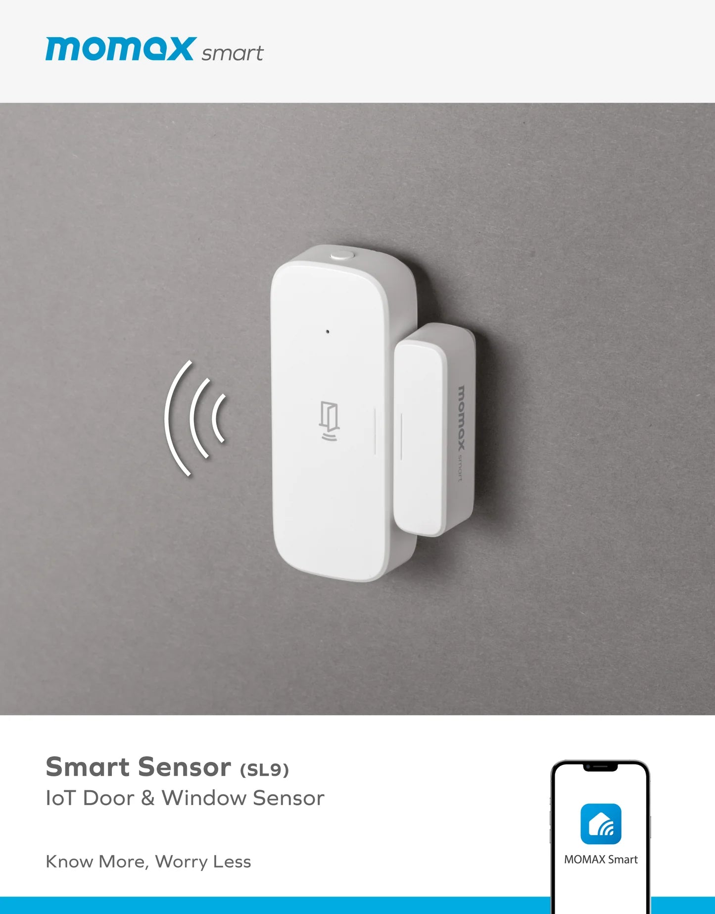 Sensora Derî û Paceyê ya Momax IoT | Sensora Hişyariyê ya Wi-Fi ya Jîr Bi Sepana Momax Smart re Lihevhatî ye - Sensorek derî û paceyê ya jîr ji Momax, bi sepana Momax Smart re lihevhatî ye û hişyariyên tavilê bi rêya Wi-Fi piştgirî dike.