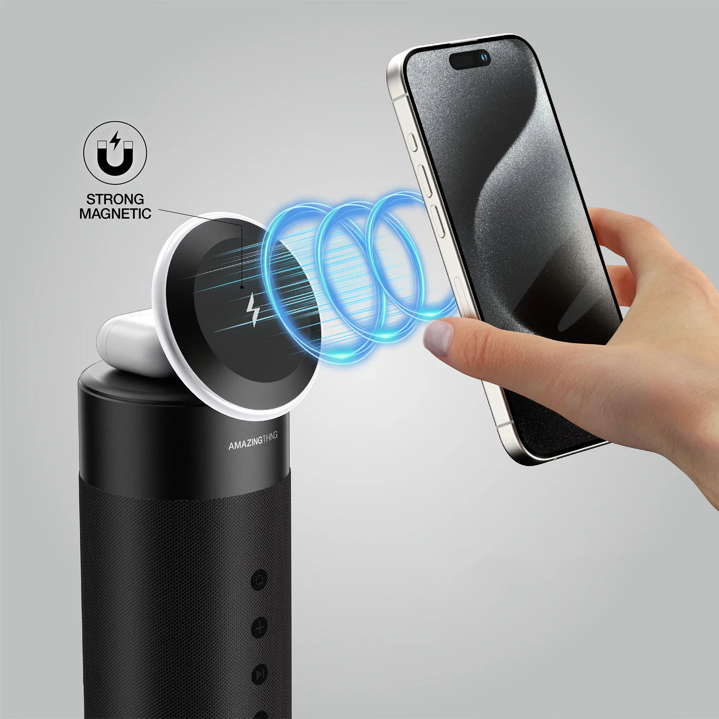 قاعدة الشحن اميزنك ثنك برو ماغ 4 في 1 مع بلوتوث سبيكر | AMAZINGTHING Explorer Pro Mag 4-in-1 Charging Station With Bluetooth Speaker