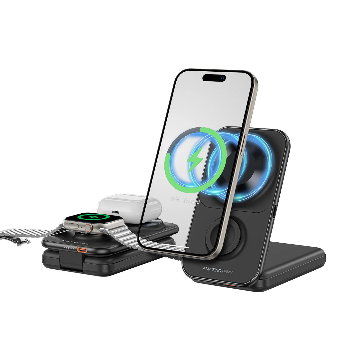 قاعدة الشحن 6 في 1 اميزنك ثنك ثاندر برو مع ستاند | AMAZINGTHING Thunder Pro Mag 6-in-1 Power Station With Stand