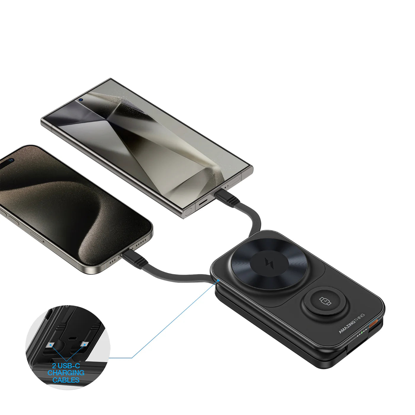 قاعدة الشحن 6 في 1 اميزنك ثنك ثاندر برو مع ستاند | AMAZINGTHING Thunder Pro Mag 6-in-1 Power Station With Stand