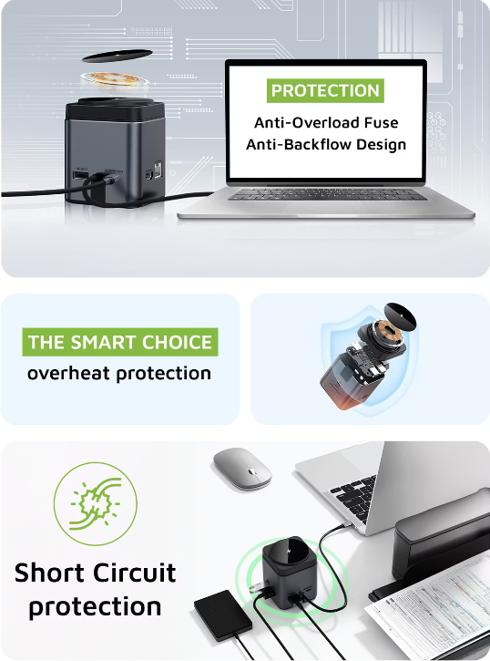 Îstasyona Dockingê ya Hub a 9-di-1 a Green Lion - Reş