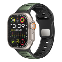Promate SiliBand-DC سوار ساعة آبل رياضي بلونين - أخضر ميدنايت - صورة أمامية