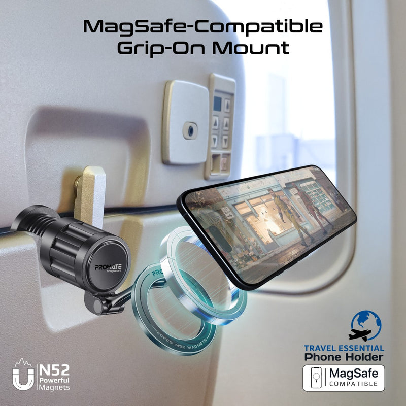 Promate SnagMount magnetic clamp mount - angle view