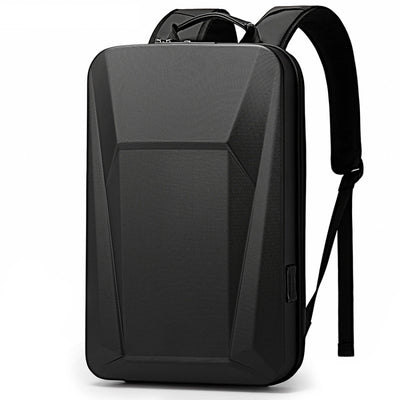 حقيبة ظهر بانجي بغطاء صلب للابتوب مع قفل TSA - اسود | BANGE Hard Shell Compact Laptop Backpack with TSA Lock – Black