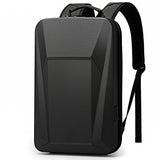 حقيبة ظهر بانجي بغطاء صلب للابتوب مع قفل TSA - اسود | BANGE Hard Shell Compact Laptop Backpack with TSA Lock – Black