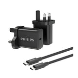 شاحن جداري فيلبس 45 واط USB-C مع تقنية GaN - Philips 45W GaN Wall Charger USB-C