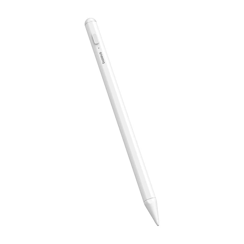 Baseus Smooth Writing Stylus Lite with LED Indicators, Moon White - قلم بيسوس الذكي للكتابة الناعمة مع مؤشرات LED، أبيض قمري