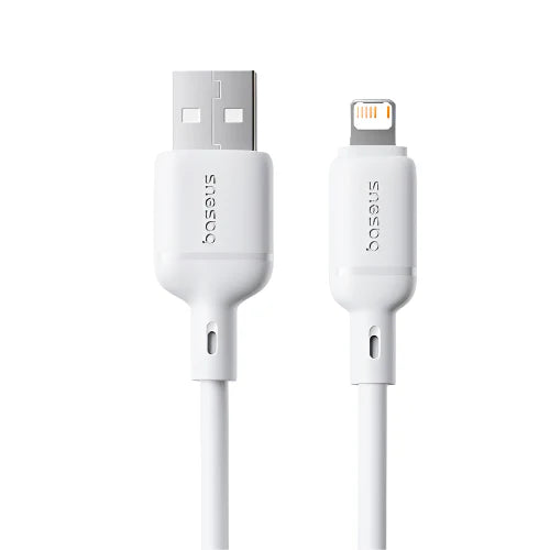كابل بيسوس سيلكي USB إلى آيفون 2.4A 2 متر أبيض | Baseus Silky Cable USB to iPhone 2.4A 2m White