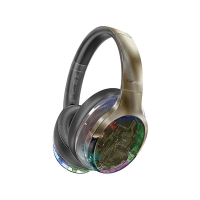 Promate TransTune ANC RGB Wireless Headphones 600mAh GunMetal-Front