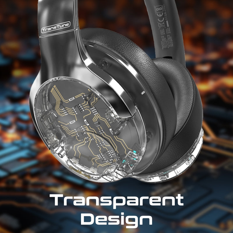 Promate TransTune ANC RGB Wireless Headphones 600mAh Silver-RGB