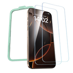 واقي شاشة UGREEN HD مع إطار تركيب لآيفون 16 برو ماكس - عبوتين | UGREEN HD Screen Protector with Installation Frame for iPhone 16 Pro Max (2-Pack)