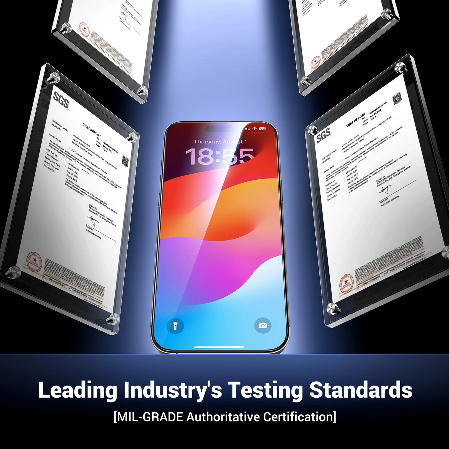 UGREEN HD Screen Protector with Installation Frame for iPhone 16 Pro (2-Pack) | واقي شاشة عالي الدقة من يوجرين مع إطار تركيب لآيفون 16 برو - عبوتين