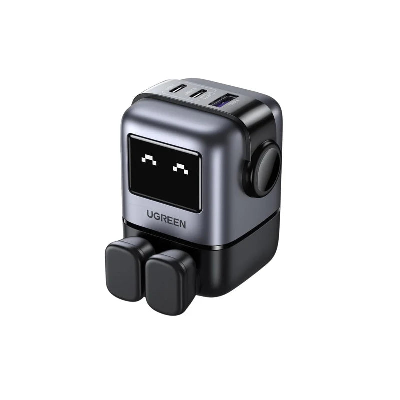 شاحن يوجرين روبوت GaN 65 واط 3 منافذ USB-A+2×USB-C | UGREEN USB-A+2×USB-C 65W Robot GaN Tech Fast Charger