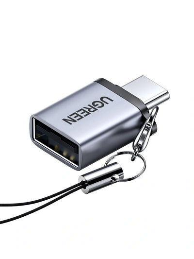 محول OTG يو جرين يو اس بي اي الى يو اس بي سي - رمادي | UGREEN Type-C 3.1 to USB 3.0 A OTG Adapter – Gray