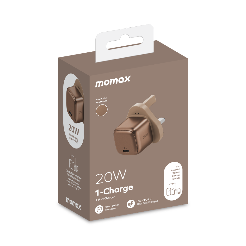 Şarjêra Momax 1-Charge 20W USB-C - Şarjêra Momax 1-Charge 20W, porta USB-C piştgirîya şarjêra bilez dike