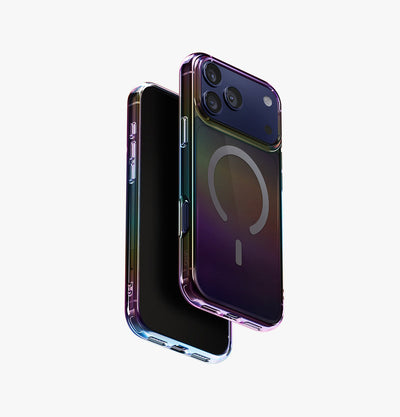 UNIQ Iridescia holographic case for iPhone 17 Pro Max Midnight Quartz - main view