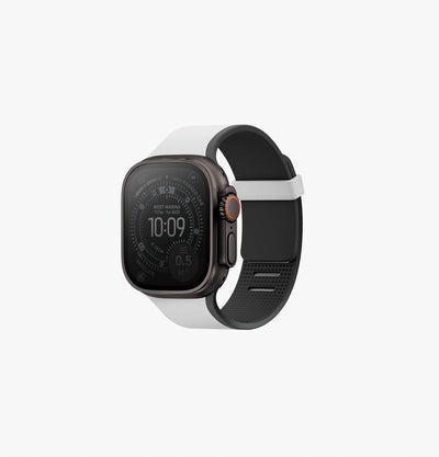 UNIQ Revix IV reversible Apple Watch band Mist Grey Black - front view