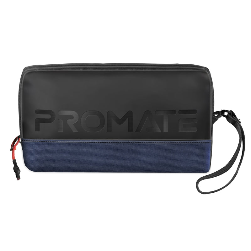 Promate Vali Lightweight Tech Organizer Pouch Cordura Blue-Front
