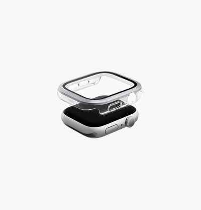 UNIQ Voute 2-in-1 case and screen guard for Apple Watch 46mm Silver