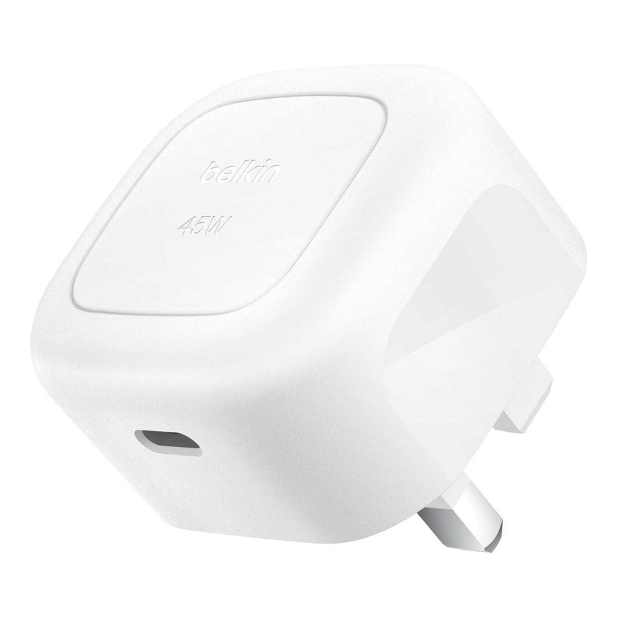 شاحن جداري بيلكن بوست تشارج مدمج USB-C بقدرة 45 واط مع PD وPPS White