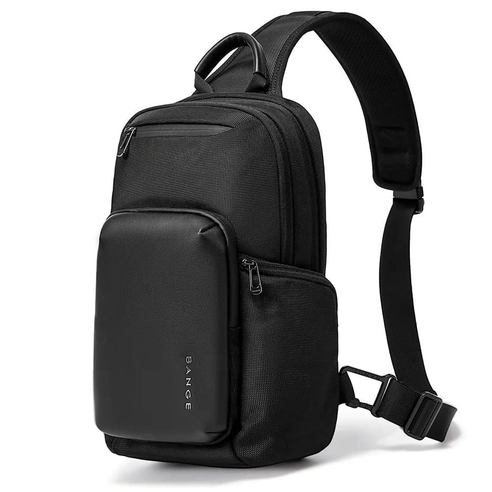 BANGE BG-7718 Men’s Waterproof Chest Sling Bag | حقيبة كتف رجالية من بانجي, ضد الماء بسعة كبيرة