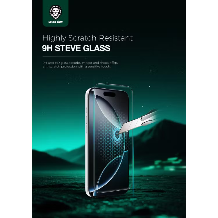 حزمة حماية Green Lion 4 في 1 لآيفون 17 برو ماكس - شفافة | Green Lion 4 in 1 Protection Pack For iPhone 17 Pro Max - Clear