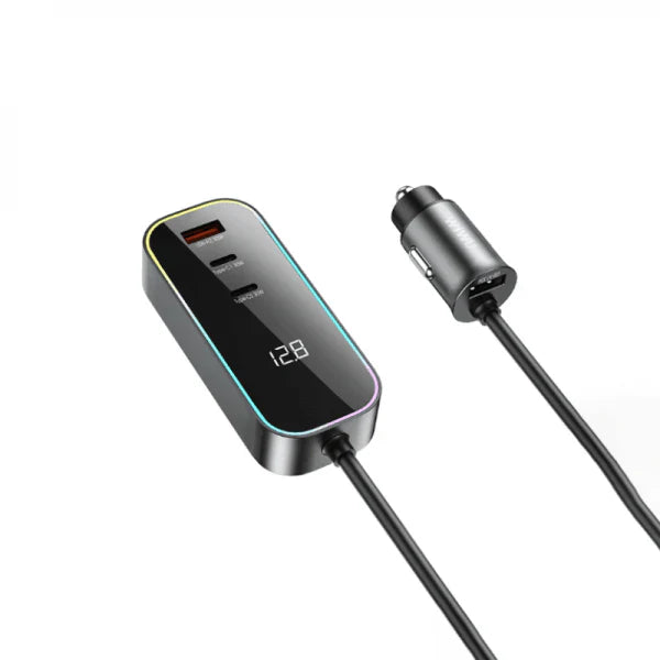 WIWU Wi-QC014 شاحن سيارة سريع 120W متعدد المنافذ PD+QC 4 منافذ
