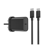 شاحن ويوو Wi-U001 سريع 20 واط PD مع كيبل Type-C إلى Lightning - أسود | WiWU Wi-U001 20W PD Fast Charger with Type-C to Lightning Cable - Black