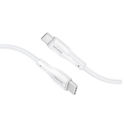 Promate XCord-CC200 White TPE USB-C to USB-C cable 2m - main view