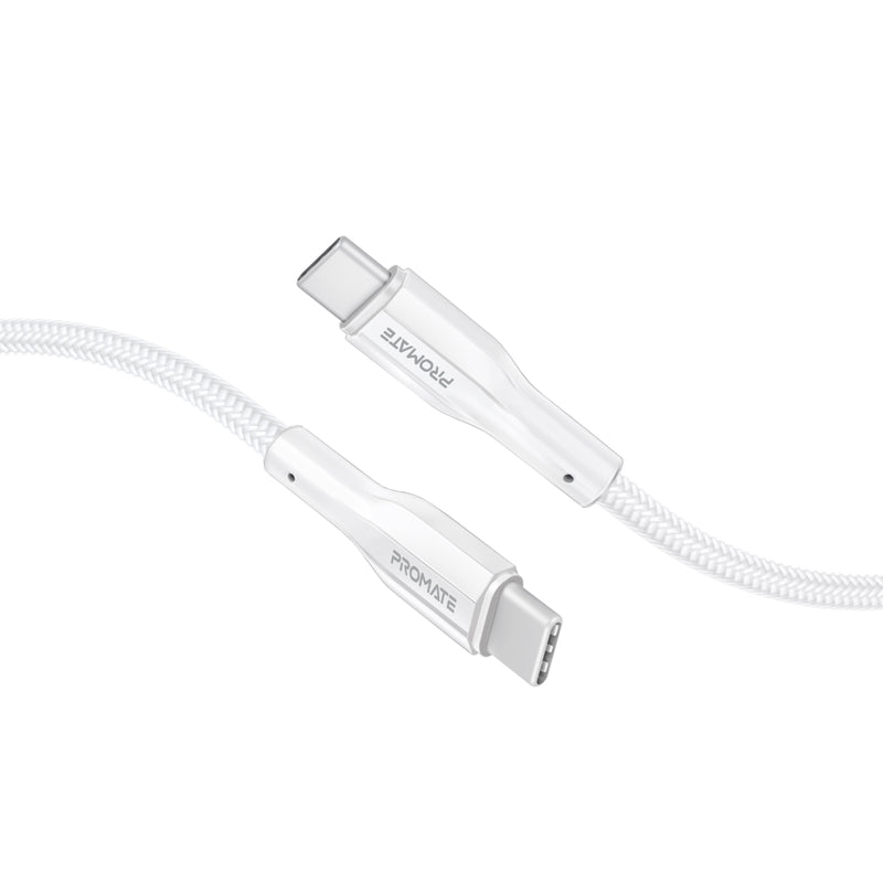 Promate XCord-CC200 White TPE USB-C to USB-C cable 2m - main view