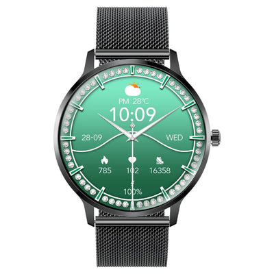 Promate xWatch-US13 AMOLED Smartwatch 1.32 inch IP68 Black-Front