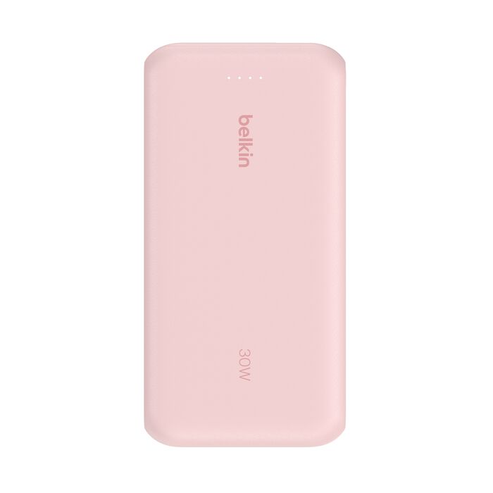 باور بانك بيلكن بسعة 20,000 مللي امبير وبقدرة شحن 30 واط مع كيبل تايب سي مدمج | Belkin Power Bank 20K with USB-C Cable 30W Fast Charging