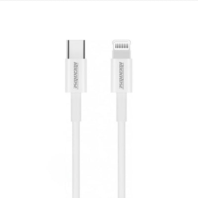كيبل روك روز Zeta CL تايب سي الى لايتننغ بقدرة شحن 20 واط وبطول 1 متر للشحن والمزامنة | RockRose Zeta CL 1M 20W Lightning To USB-C Charge & Sync Cable