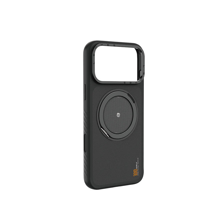 جراب كيفلار Lenyes CK225 لـ iPhone 17 Pro Max حامل معدني M-Safe دوران 360 مغناطيس N52 40غ | Lenyes CK225 Kevlar iPhone 17 Pro Max Case M-Safe Metal Stand 360 N52 Magnet 40g