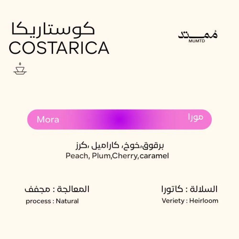 قهوة ممتد - مورا وزن 250 غرام | Mumtd - Mora - Costa Rica 250g