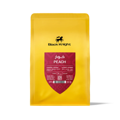 قهوة الفارس الأسود - خوخ وزن 250 غرام | Black Knight - Peach - Colombia 250g