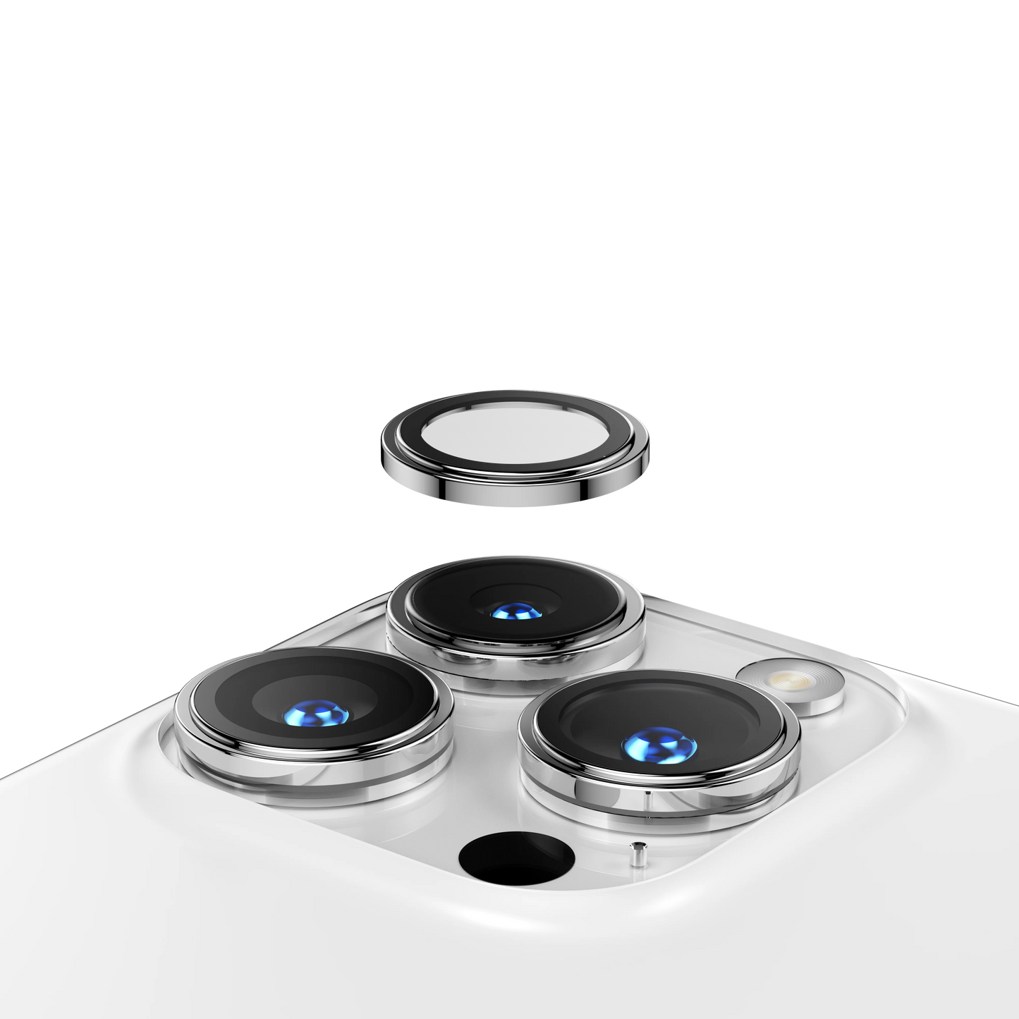 واقي عدسات الكاميرا موماكس لايفون 15 / 15 بلس - فضي | Momax Camera Lens Protector for iPhone 15 / 15 Plus - Silver