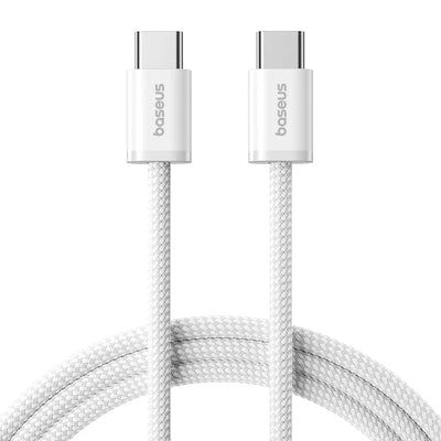 Baseus Dynamic Cable Type-C to Type-C 100W 1m White | كيبل بيسوس ديناميك C-C 100 واط 1 متر أبيض