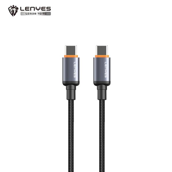 Lenyes LC-528 Type-C to Type-C 60W Nylon Cable 1.2M - كابل لينيس LC-528 Type-C إلى Type-C 60 واط