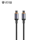 Lenyes LC-528 Type-C to Type-C 60W Nylon Cable 1.2M - كابل لينيس LC-528 Type-C إلى Type-C 60 واط