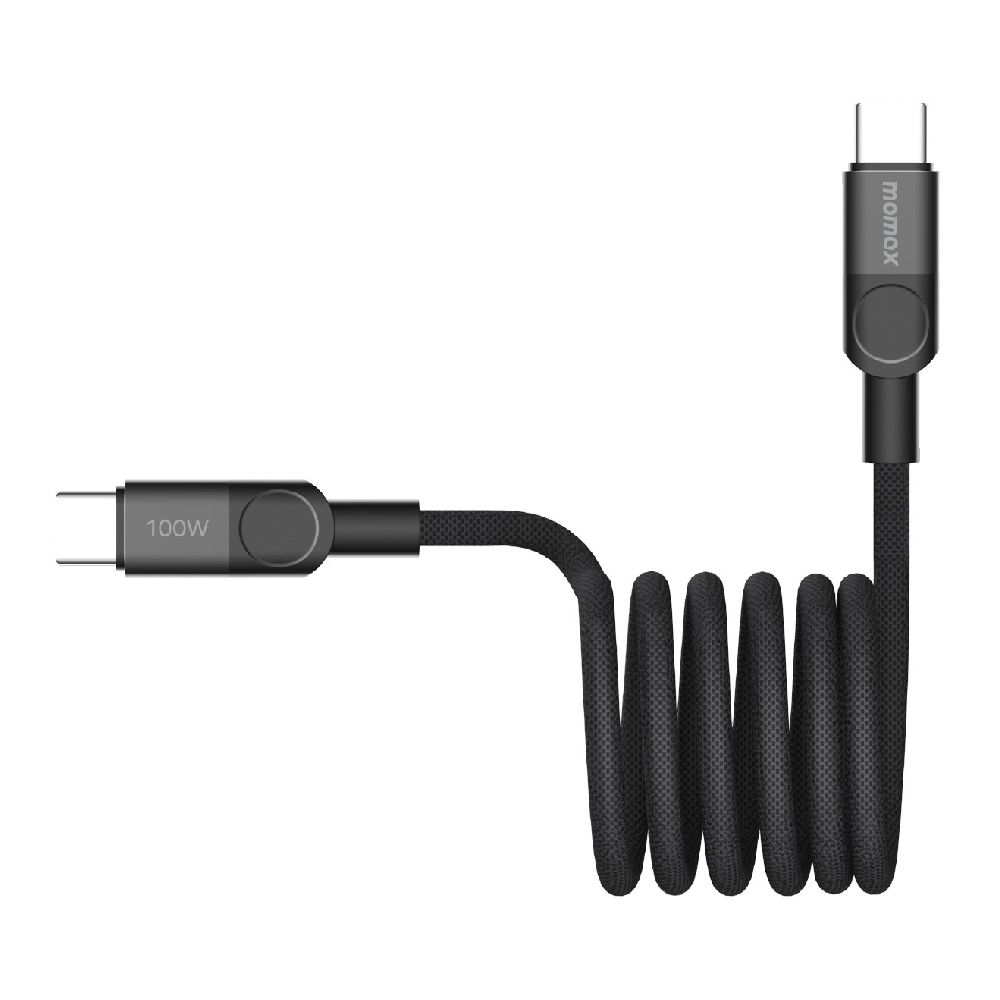 Kabloya Magnetîk a USB-C bo USB-C ya Momax Mag.Link 100W, 1 m - Kabloya Magnetîk a Momax Mag.Link, USB-C bo USB-C, Şarjkirina Bilez 100W, Dirêjahiya 1 m