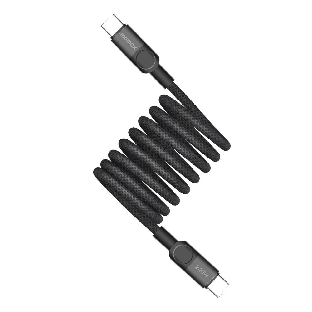 كيبل موماكس ماج لنك المغناطيسي بقدرة 240 واط وطول 2 متر | Momax Mag.Link 240W Magnetic USB‑C to USB‑C Cable, 2 m