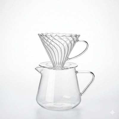 V60 set (سيت تقطير زجاج)