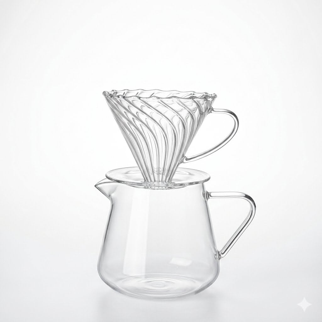 V60 set (سيت تقطير زجاج)
