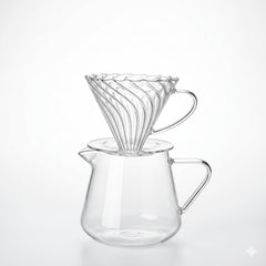 V60 set (سيت تقطير زجاج)