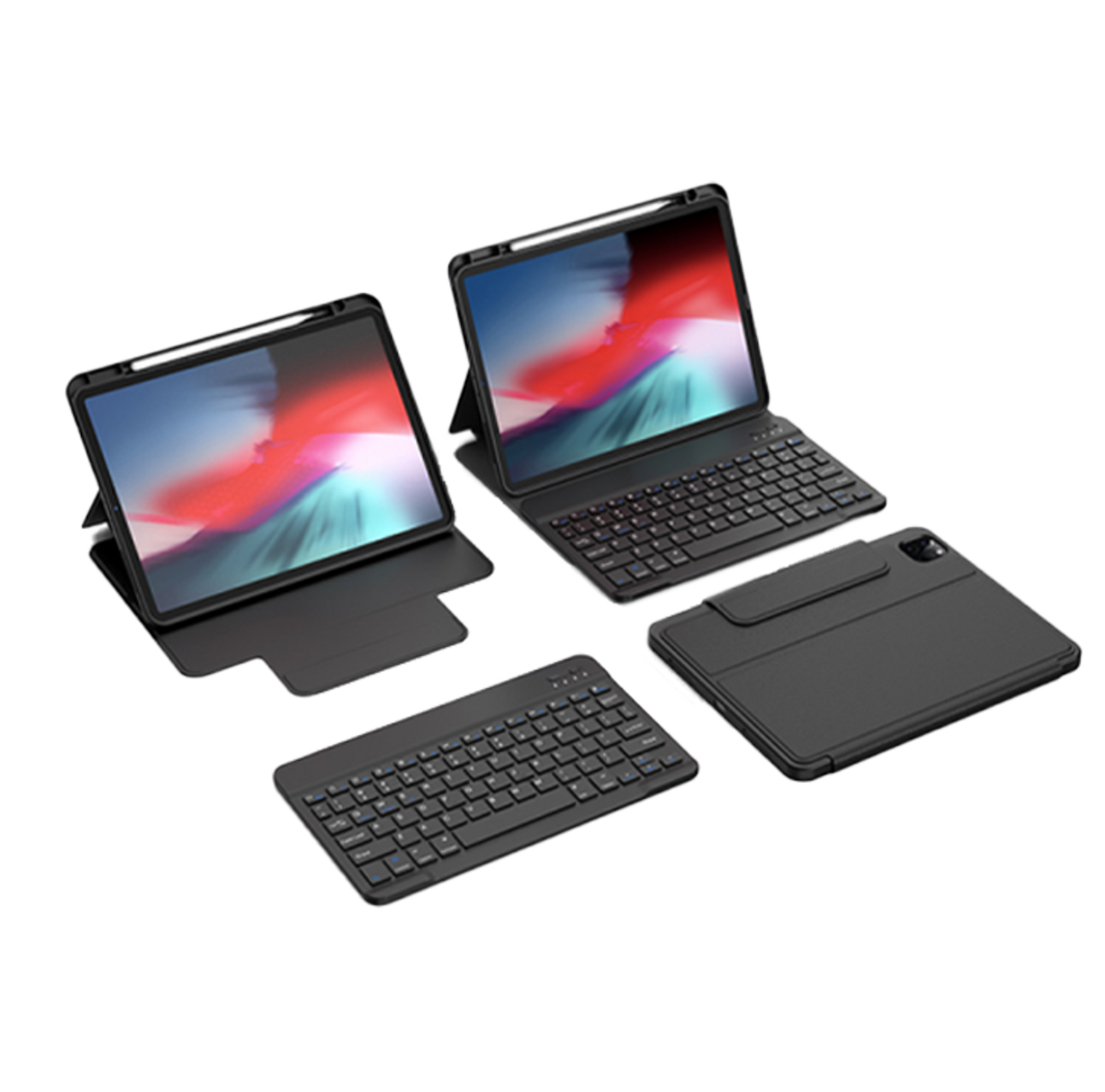 حافظة آيباد مع لوحة مفاتيح 10.9 إنش 2في1 واقية ومقاومة للماء | Protective Keyboard Case for iPad 10.9 2-in-1 Waterproof