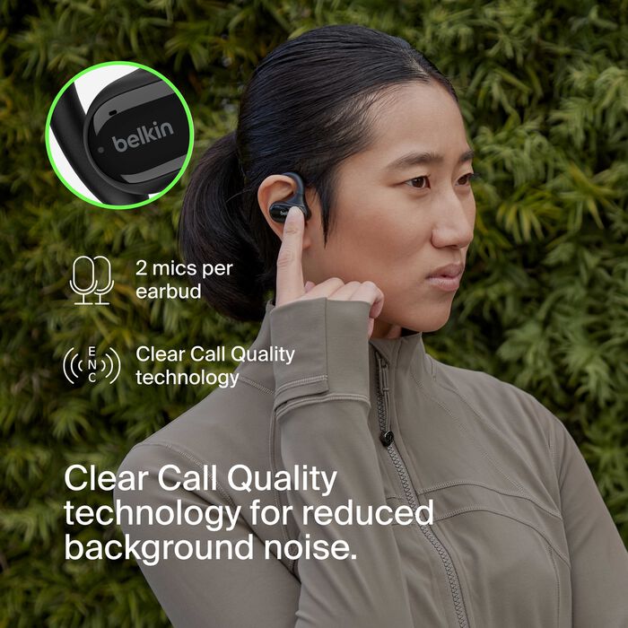 سماعات بيلكن SoundForm ClearFit اللاسلكية بتصميم مفتوح الاذن | Belkin SoundForm ClearFit Open-Ear Wireless Earbuds