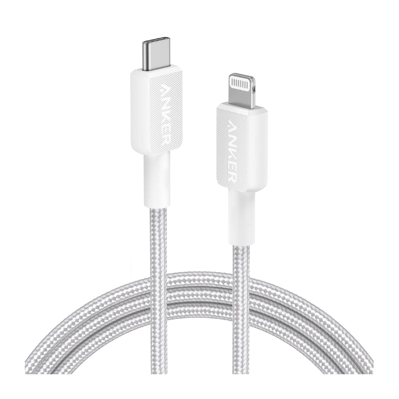 كيبل انكر مضفر يو اس بي سي الى لايتننع بطول 6 قدم | Anker 322 USB-C to Lightning Connector Braided Cable 6ft